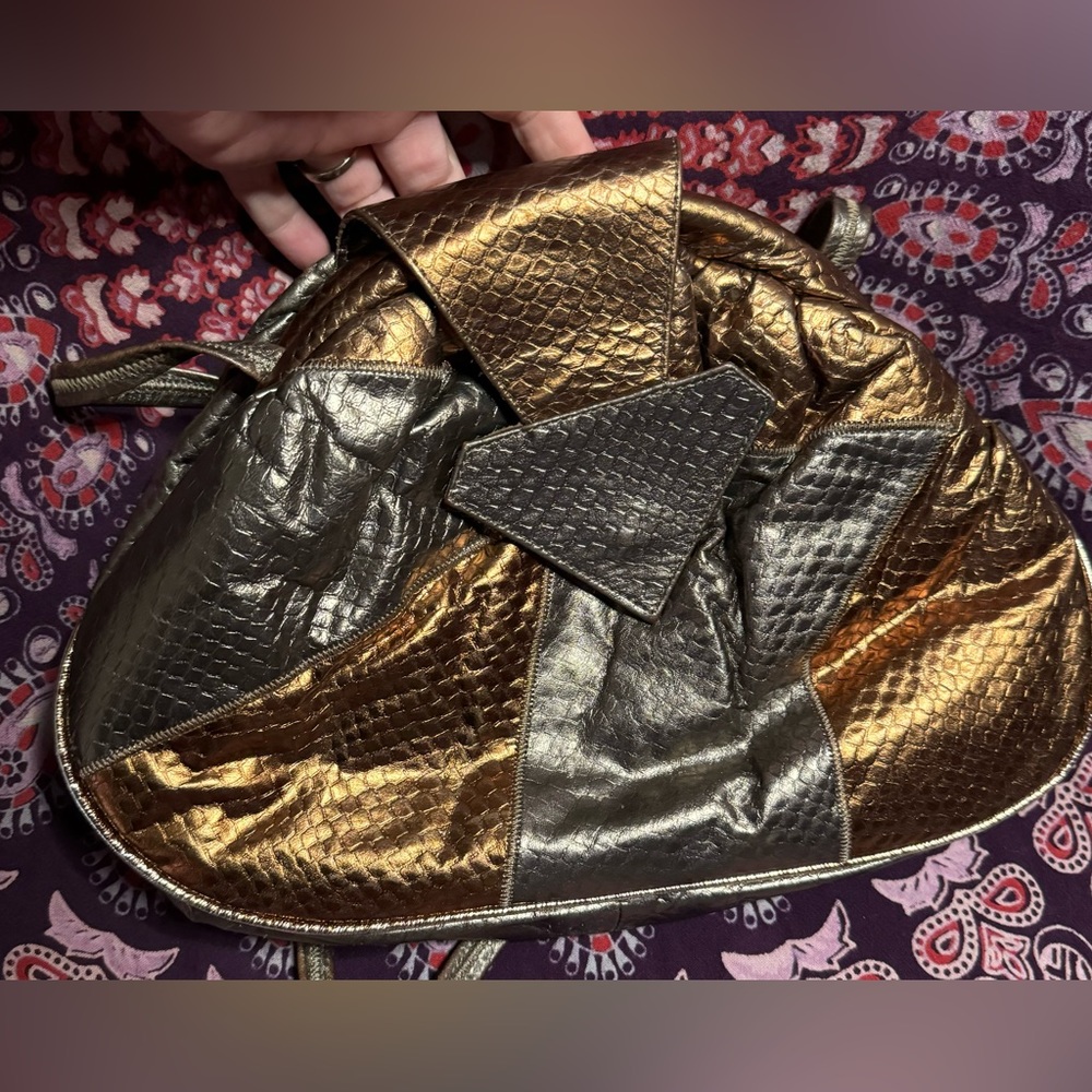 Vintage patchwork leather bag.